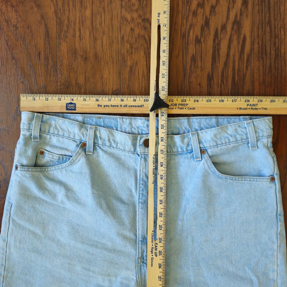 Vtg 90s Levi's 550 Jean Shorts Men 42 Blue Jorts Denim Orange Tab Baggy Y2K - Picture 2 of 8